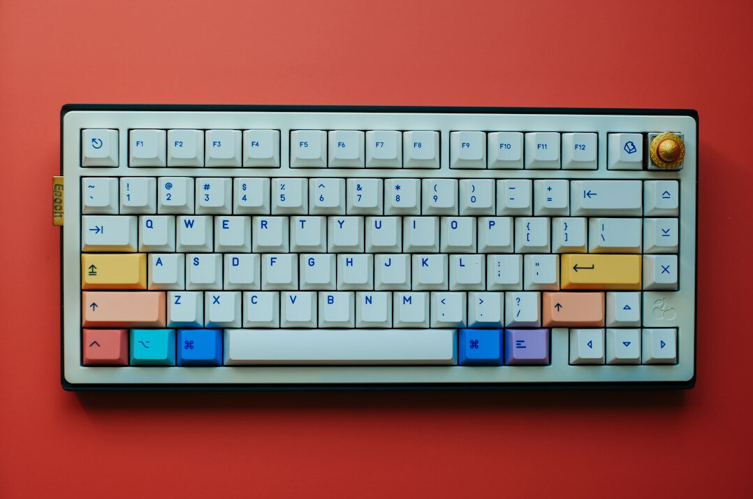 Close-up of a mechanical keyboard