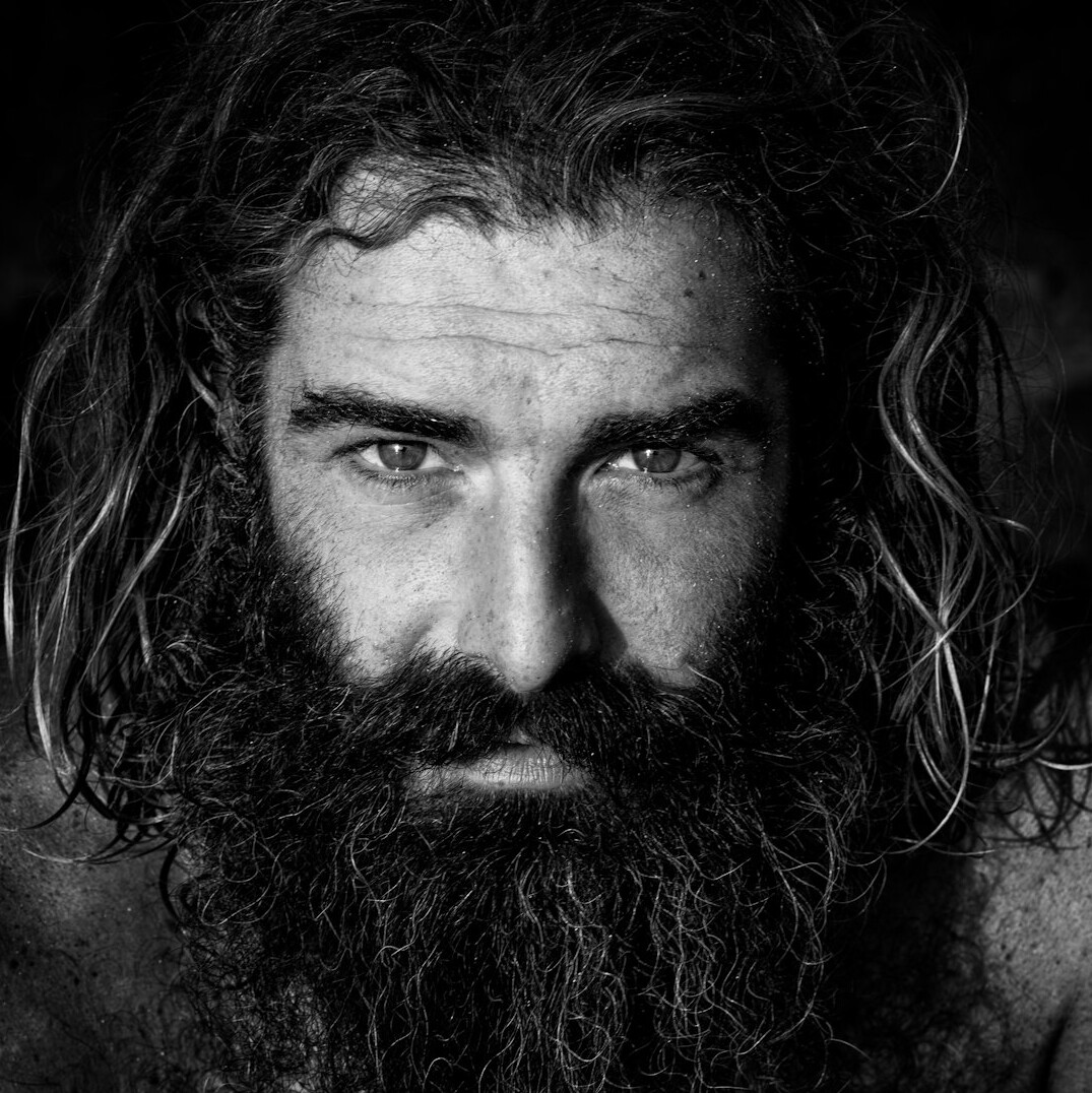 Studio portrait of a man with a beard